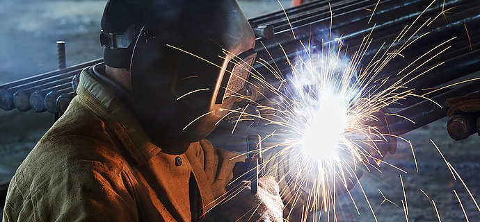 someone welding